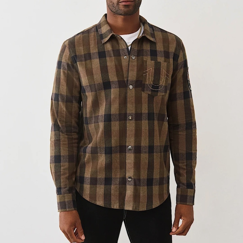 True Religion, Men’s flannel shirt, size L